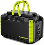 MARBERO Portable Power Station 150Wh Camping Solar Generator Laptop Charger Power Bank with AC Outlet 110V 150W Peak with 4*USB, 4*DC Ports, LED Flashlights for CPAP Home Camping Hurricane Emergency