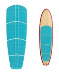 Abahub 12 Piece Surf SUP Deck Traction Pad Premium EVA with Tail Kicker 3M Adhesive for Paddleboard Longboard Surfboard Blue