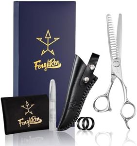 Fengliren High-end Professional Hair Thinning Scissors Hair Cutting Teeth Shears Barber Hairdressing Texturizing Scissors Extremely Very Sharp 6.3 Inch 440C Stainless Steel For Men Women Salon & Home