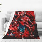 Soccer Gift Fleece Throw Blanket, Anti-Pilling Flannel Soft Micro Blanket for Chair Bedroom Living Room Sofa Bed Outdoort 50"X40"