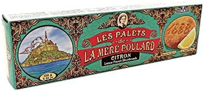 La Mère Poulard, galletas tipo palets de mantequilla y limón, gruesas y crujientes - Caja de 125g
