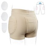 SkatingSpirit Padded Figure Skating Shorts Hip Tailbone Gel Pad Protective Underwear (Large)