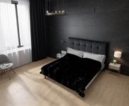 New Twin Size Solid Black SOLARON Korean Mink Blanket