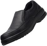 Alpine Swiss Arbete Mens Leather Slip-On Work Shoes Slip Resistant Black 12 M US