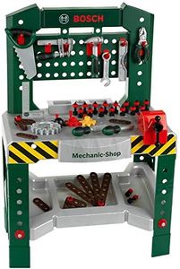Theo Klein 8574 Banco da Lavoro Bosch da 77 Pezzi con cacciavite, Chiave Inglese, Martello e Molto Altro, Piano di Lavoro con Funzione, 57 x 35 x 86 cm, Giocattolo per Bambini a Partire dai 3 Anni