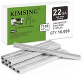 Kimsing 7106 22 Gauge 71 Series Galvanized Upholstery Staples, 3/8-inch Crown 1/4-inch Leg Length, Fasteners for Fine Wire Stapler (1 Box)