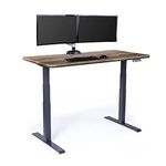 Vari Electric Standing Desk 60 - Sit to Stand Desk - Push Button Memory Settings (Reclaimed Wood, 60")