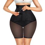 Gotoly Shapewear for Women Tummy Control Knickers Hi-Waist Trainer Butt Lifter Panties Shaping Underwear Shorts Body Shaper Thigh Slimmer Pants Black