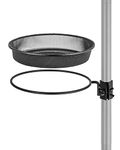 iBorn Bird Feeders Station Mesh Tray and Ring for 1” Pole Stand Station Outdoor Accessory for Humming Bird Feeders for Outside,5SECOND to Install,Fit for 1 Inch Pole,1 Inch Wooden Stick,1 Set