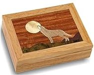 Wood Art Wolf Box - Handmade in USA