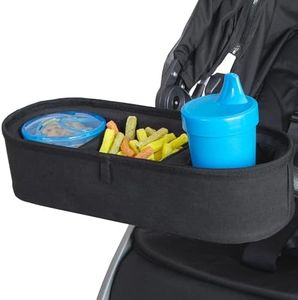 Habitat Universal Stroller Snack Tray with Insulated Cup Holder - Divided Compartment with Secure Non-Slip Straps | Stroller Snack Tray Attachment Fits Most Strollers