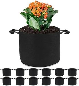 OPPOLIFE 12-Pack 5 Gallon Plant Grow Bags, Heavy Duty Aeration Fabric Pots with Handles for Garden and Planting