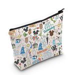 POFULL Magic Kingdom Gift Movie Characters Collage Cosmetic Bag Fairy Tales Gift for Women (Characters Collage CA Bag)