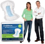 Confidence Incontinence Pads for Seniors, Super Absorbency for Day or Overnight Use, Safe for Sensitive Skin, Cotton Liner, Protects from Incontinence & Bladder Leaks, Pkg 30 Count by Easy Comforts