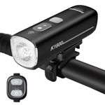 RAVEMEN K1800 Smart Bike Lights, Bright Bicycle Light with AI Night Riding Mode, Handlebar/Upside Down Mounted, Brightness Adjust, Auto On/Off, Power Bank Feature, Daytime Intelligent Mode