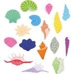 DELORIGIN 2 Sets Whelks Shell Cutting Dies 16 Styles Card Borders Stitch Die Cut Sewing Carbon Steel Die Cuts Stencils Card Scrapbooking Embossingb Template Dies for Craft Card Albums Gift Decor