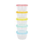 Badabulle Badabowls airtight baby food storage containers, weaning pots, set of 5, 250 ml