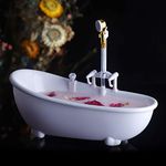 JZENZERO Novelty Bathtub Wine Glasses, Cocktail/Charms Sorbet Smoothie/Cold Drink Cup Container for Home Bar Party Gift (White)