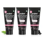 Perfora Activated Charcoal Whitening Toothpaste 300 gms (100 g x 3) | Enamel Safe Teeth Whitening Toothpaste for Men & Women | Removes Coffee, Tobacco & Wine Stains | SLS Free | Watermelon Mint
