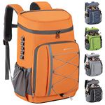 Maelstrom Cooler Backpack,Insulated Soft Cooler Bag,35 Can Backpack Cooler Leakproof,Beach Cooler Camping Cooler,Ice Chest Backpack,Travel Cooler for Grocery Shopping,Kayaking,Fishing,Hiking,Orange