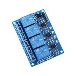 ELEGOO Relay Module 4 Channel DC 5V with Optocoupler for Arduino UNO R3 MEGA Project 1280 DSP ARM PIC AVR STM32 Raspberry Pi