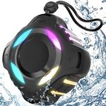 Shower Speaker, IPX7 Waterproof Bluetooth Speaker with Multi-Color LED Light, Floating, Loud HD Sound and Bass, Stereo Speaker, 24H Playtime for Shower Beach Pool Biking, Gifts for Men, Women