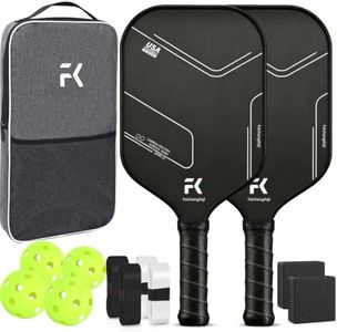 T700 Carbon Fiber Pickleball Paddle Set of 2 | 16mm Polypropylene Honeycomb Core, Textured Face for Spin & Control, Cushioned Grip, USAPA Approved