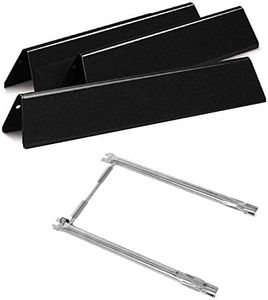 Hongso 18" Burner Tubes 69785 and 15.3" Flavorizer Bars 7635 Gas Grill Replacement Parts for Weber Spirit 200 Series, Spirit E-210, E-220, Spirit S-210, S-220 Series Gas Grill, with Up Front Controls