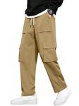 Lymio Men Cargo || Men Cargo Pants || Men Cargo Pants Cotton || Cargos for Men (Cago-22-25) (S, Khakhi)