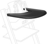 Stokke Tray, Black - Designed Exclusively for Tripp Trapp Chair + Tripp Trapp Baby Set - Convenient to Use and Clean - Made with BPA-Free Plastic - Suitable for Toddlers 6-36 Months