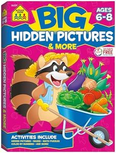 School Zone - Big Hidden Pictures & More Workbook - 320 Pages, Ages 6 to 8, 1st Grade, 2nd Grade, Search & Find, Picture Puzzles, Hidden Objects, Mazes, and More (School Zone Big Workbook Series)