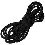 TOFL Leather Boot Laces Logger Style - Black Easy Sizing Just Cut to Fit. 108 Inches Long Bootlaces Great for Crafts Hanging Pictures Straps Tie Downs (Black)