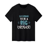 Koijhnb Baby Boys Big Brother Toddler T Shirt Big Bro Pregnancy Announcement Shirts Graphic Tee Crewneck Short Sleeve Clothes (Going Black-2, 18-24 Months)