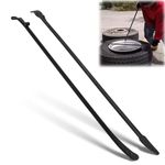 ​​​​Tire Mount and Demount Iron, Tire Iron, 38 inch and 41 inch Tire Changing Removal Tool for Tubeless Tires, Heavy Duty Tire Bars for Car Trucks Bus Trailer Maintenance, Replace Manual Tire Changer