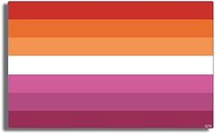 Gear Tatz - Lesbian Pride Flag - LGBTQ - Bumper Stickers - 3 x 5 inches - Professionally Made in The USA (Vinyl,X1)