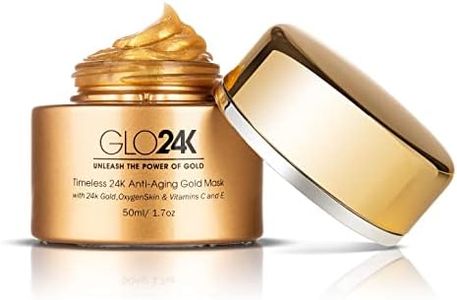 GLO24K Timeless Nourishing Gold Mask with 24k Gold, OxygenSkin, and Vitamins C,E. A Potent Formula for a Radiant Skin.