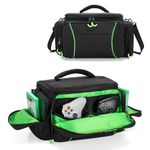 PGmoon Game Console Carrying Case Compatible with Xbox Series X/S, Portable Carry Bag with Enough Storage Rooms for Controllers, Discs, Cables, and More. (Patent Design)