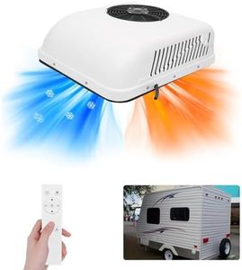 RV Rooftop Air Conditioner, 12V RV A/C Air Conditioner Electric Rooftop Unit w/Remote, for Heat & Cool, for Trucks, RVs, Ambulances, Buses, Excavators