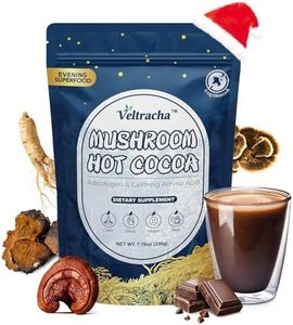 Veltracha Magnesium Hot Cocoa, Mushroom Hot Chocolate Powder with Reishi, GABA & L-Theanine, Natural Sleep Aid Drink Mix for Melatonin-Free, 20 Servings