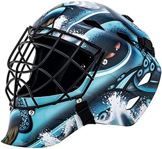 Franklin Sports Seattle Kraken NHL Hockey Goalie Face Mask - Goalie Mask for Kids Street Hockey - Youth NHL Team Street Hockey Masks