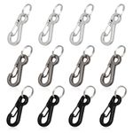 12Pcs Mini Carabiner Clips Small Metal Snap Carabiner Clips 1 Inch Caribeana Clip Keyring Caribeana Clips for for Outdoor Backpack Travel Camping Hiking Key Chain Dog Fishing DIY(3 Colors/12 Rings)