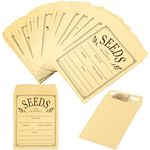 100Pcs Seed Envelopes, Seed Envelopes Resealable Brown Paper Seed Packets Envelopes Self Adhesive Sealing Seed Saving Envelopes Paper Seed Envelopes for Storage Vegetable Flower Seeds 3.1x4.7 Inch