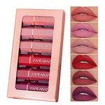 6 Colors Matte Lipsticks Set Velvet Red Lipstick Long Lasting Waterproof Makeup Kit with Gift box