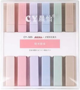 BUZON Bible Highlighters & Pen No Bleed Mild Soft Chisel Tip Pastel Markers | 6 Colors Painting Stationery Highlight Marker Pens For Journal Bible Planner Notes