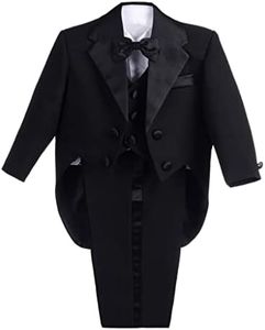 Dressy Daisy Baby Boys' Black Tuxedo Suits & Blazers Wedding Outfit Set Formal Occasions Smart Wear Size 18-24 Months 039 (Clothing Tag 02)