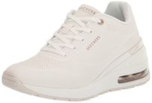 Skechers Women's Million Elevated Air Sneaker, White, 9.5