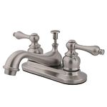 Kingston Brass KB608AL Restoration 4-Inch Centerset Lavatory Faucet, Satin Nickel