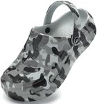 Tormigo Boys Girls Comfortable Garden Clogs | Slip-On Mules Slides Sandals Beach Slipper for Little/Big Kid | Size 13 Camo Grey