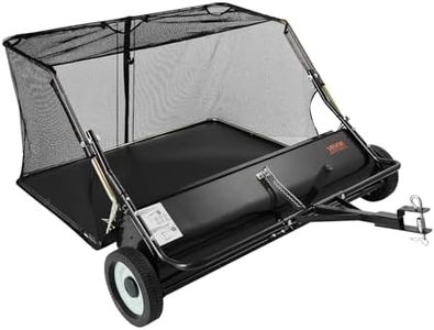 VEVOR Rasenkehrmaschine, 122 cm Kehrbreite, Laubkehrmaschine für Aufsitzmäher, Laubsammler mit 566 L Auffangnetz, einstellbare Kehrhöhe, Gartenkehrmaschinen für Rasentraktor