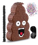 Funny Poop Pinata 4-Piece Set perfect for Birthday Parties, Decorations, Emoticon Parties, Fun shape, Great Party Addition for kids, teens, and adults (17ââ‚¬ÂX10ââ‚¬Â) durable!